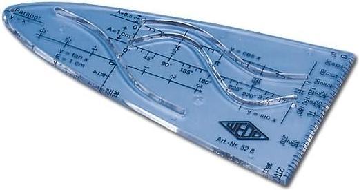Image du produit Wedo Parabole sinus cosinus et tangente - 3 courbes (124 mm)