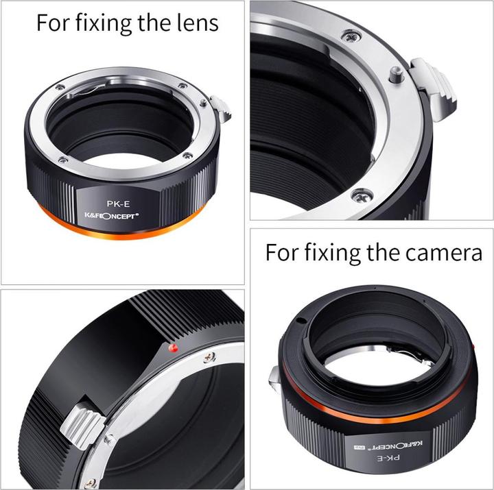 Actual product image K&F Concept M17105 High Precision Lens Adapter Mount, PK-NEX