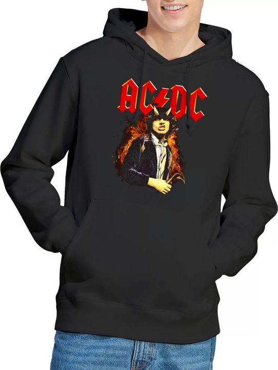 Immagine prodotto AC/DC Felpa con Cappuccio Fuoco E Corna Uomo (L)