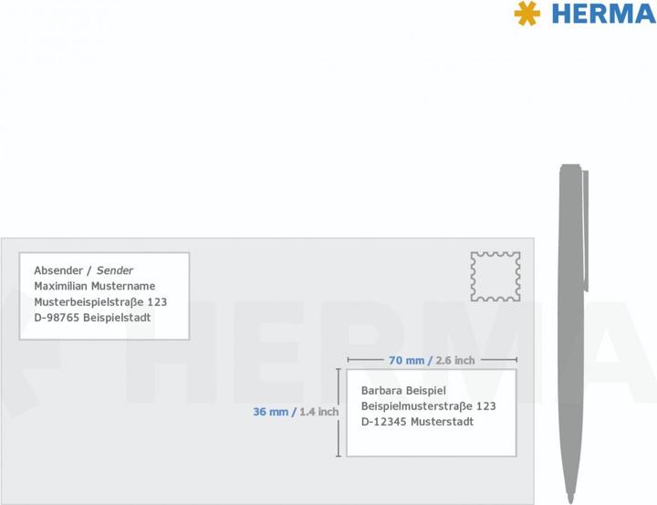 Produktbild HERMA Adressetiketten A4