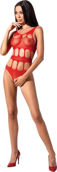 Passion Woman Bs083 Teddy Bodystocking - Red One Size (One size)