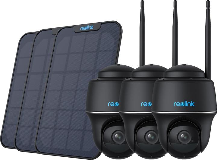 Actual product image Reolink 3x Argus B430-B + 3x Solarpanel (2880 x 1620 Pixels)