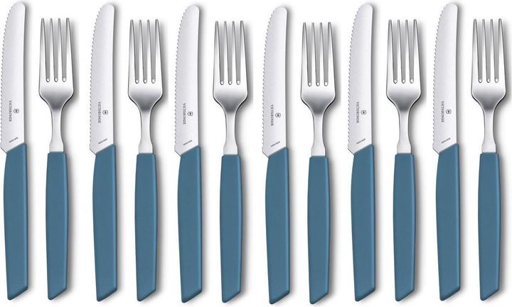 Produktbild Victorinox Besteck-Set Swiss Modern 12-teilig, Blau (12 Stück, Besteck Set)