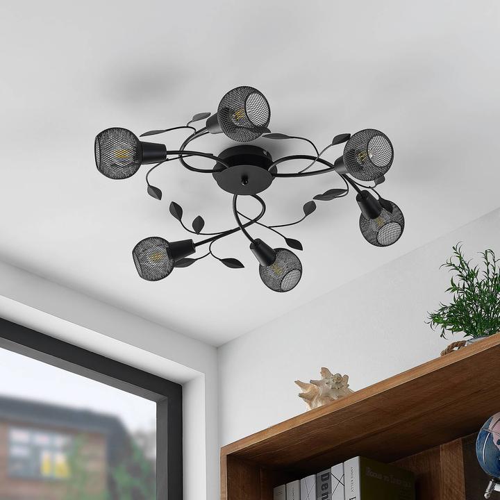 Produktbild Lindby Kanye Florentiner-Deckenlampe sechsflammig (E14)