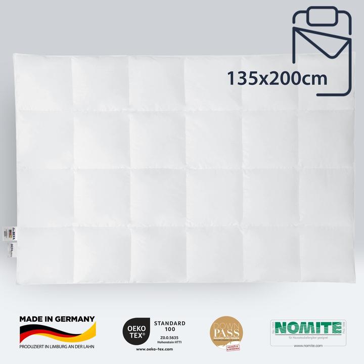Produktbild BEFA Limburg Natur Daunendecke, 60% Daunen, Winter 2er Set (900 g, 135 x 200 cm)