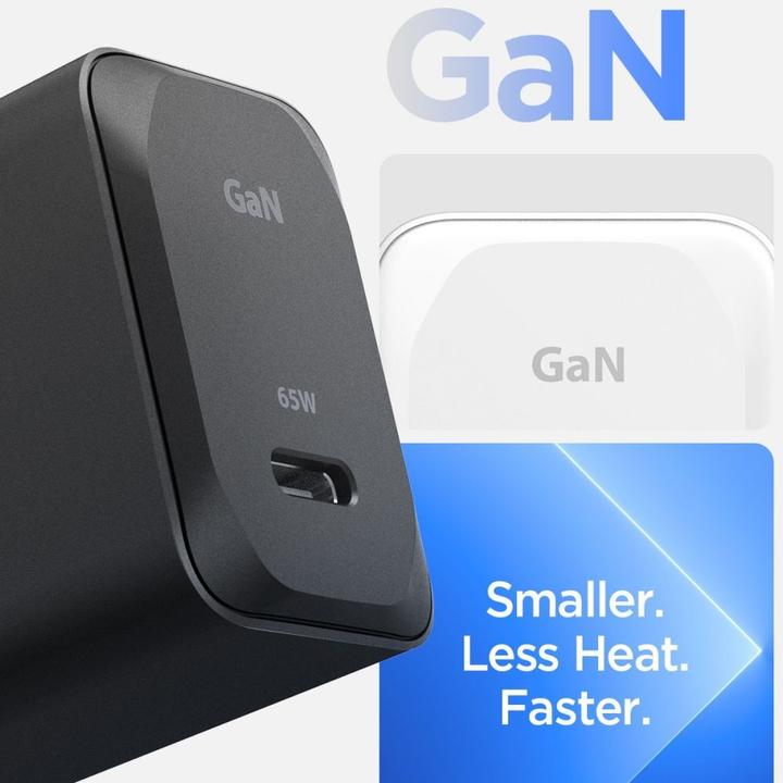 Actual product image Spigen ArcStation Pro Charger + USB-C 65W Cable - White (65 W)