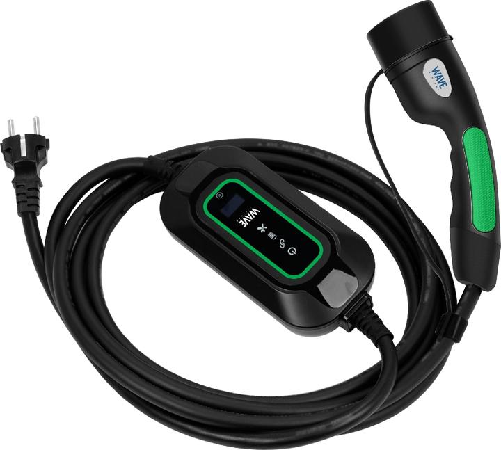 Produktbild Wave EV 1-Phase Elektroauto-Ladegerät, 3,7 kW, 16 A, Typ 2, 5 m, schwarz (3.70 kW, 8 A, 5 m)