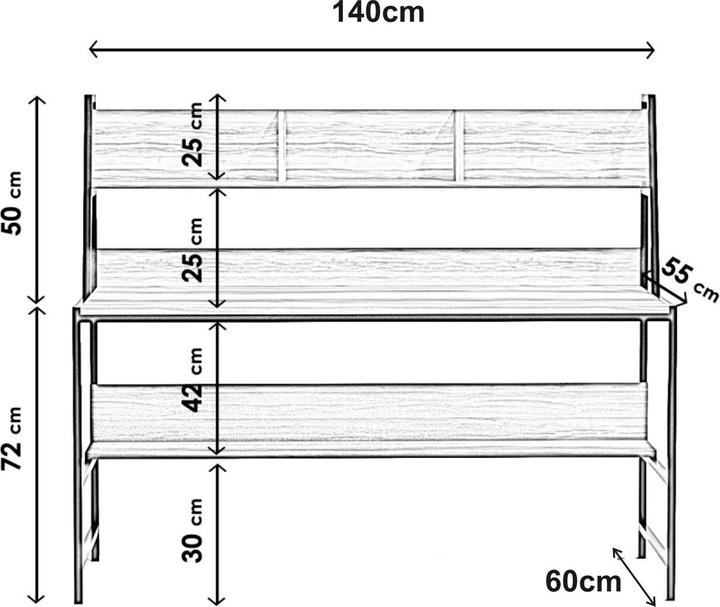 Image du produit Kalune Design Ariella (240 x 60 x 72 cm)
