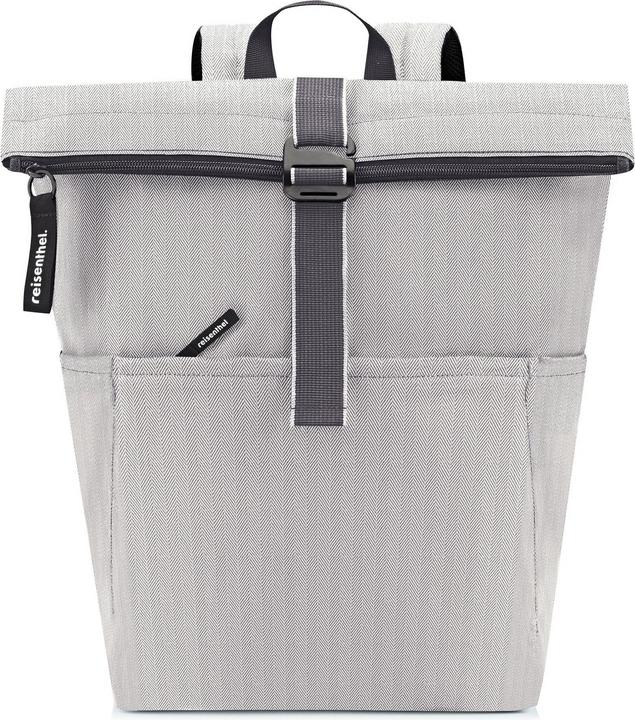 reisenthel rolltop backpack herringbone grey (22 l)