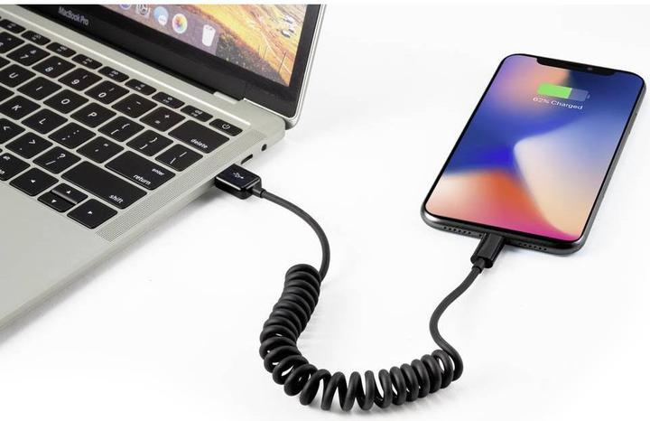 Image du produit Renkforce Câble spiralé Lightning d'Apple pour iPod/iPad/iPhone d'Apple (0.95 m, USB 2.0, 2.50 W)