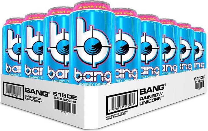 Actual product image Bang Energy Drink (24 x 500ml) (Vanilla, Cherry, Mango, Peach, 24 x)