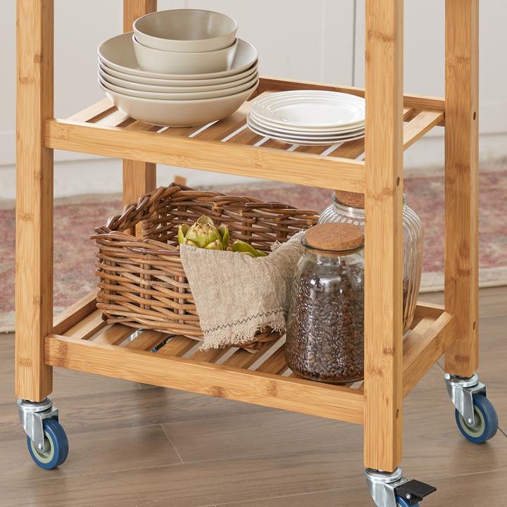 Produktbild SoBuy Küchenwagen mit Granitarbeitsplatte
