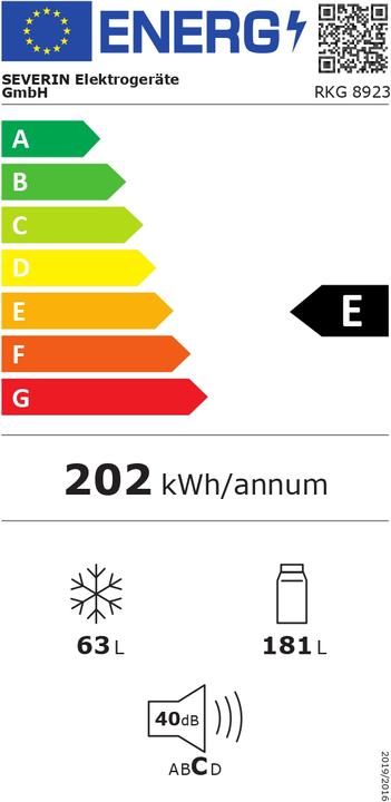 Energie-Label Severin RKG 8923 (244 l)