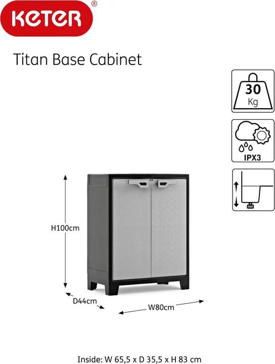 Actual product image Keter Armoire de rangement (80 x 44 x 100 cm)