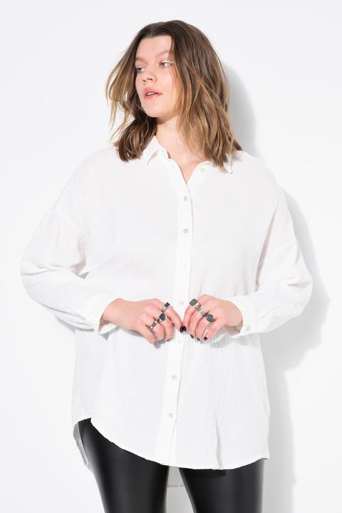 Produktbild Studio Untold Musselin Bluse, oversized, Hemdkragen, Langarm (46, 48)