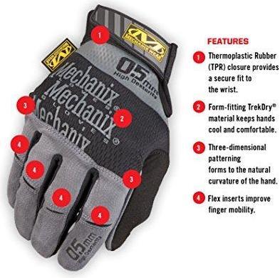 Produktbild Mechanix Wear Gloves Mechanix Specialty Hi-Dexterity size 0.5 9 / M. 0.5mm thick palm. Velcro, artificial leather (M)