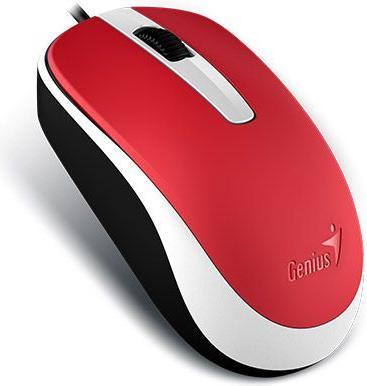 Actual product image Genius KYE 310105109 optical mouse with cable DX-120, Red (Cable)