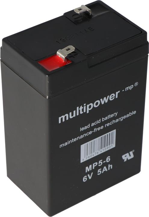 Image du produit Multipower Akku MP4.5-6 Blei mit 4,8mm Faston Kontakten (6 V, 4.50 Ah)