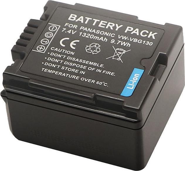 Actual product image Acconic Battery f. Panasonic VW-VBG130 HDC HDCDX1 HDC-DX1 HDCDX1EGS HDC-DX1EG-S (Camera battery)