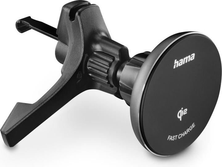 Image du produit Hama Kabelloses Qi2-Ladegerät, induktives Schnellladen im Auto, 15 W, Schwarz
