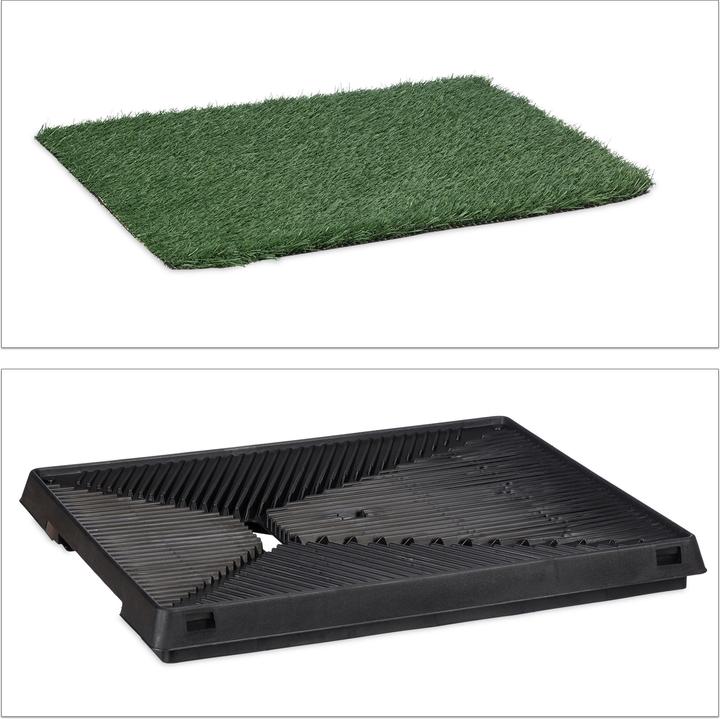 Immagine prodotto Relaxdays Lettiera per cani con Erba Sintetica, per Interni (Gabbia per cani)