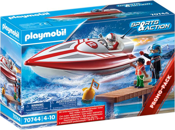 Produktbild Playmobil Speedboot mit Unterwassermotor (70744, Playmobil Sports & Action)