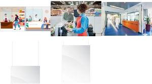 Actual product image Franken Divider with Ceiling Acrylic (65 cm, 100 cm)