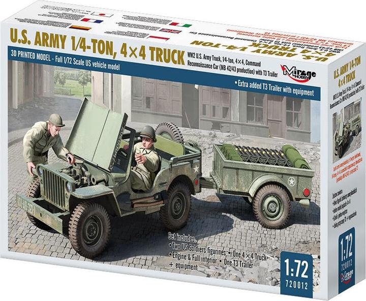 Produktbild Mirage Hobby U.S. ARMY 1??4??TON, 4×4 TRUCK