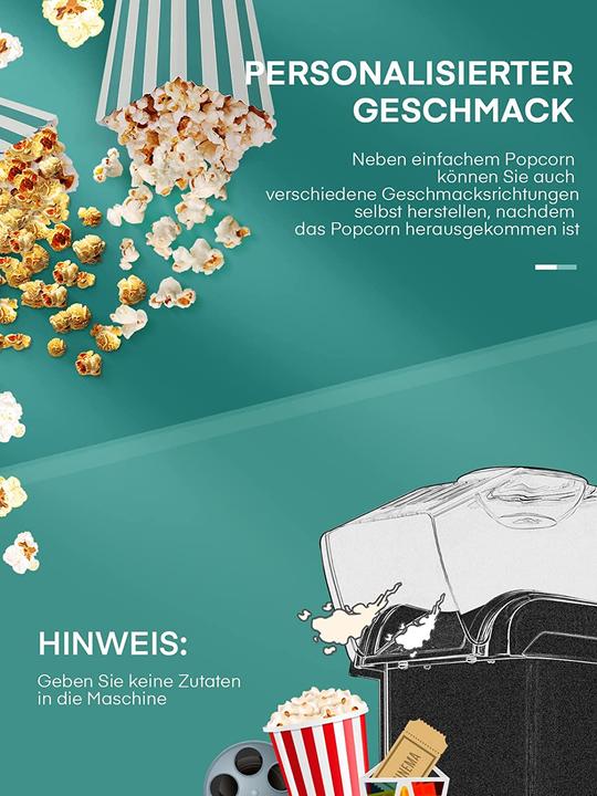 Image du produit Fohere Machine à pop-corn, 1200W