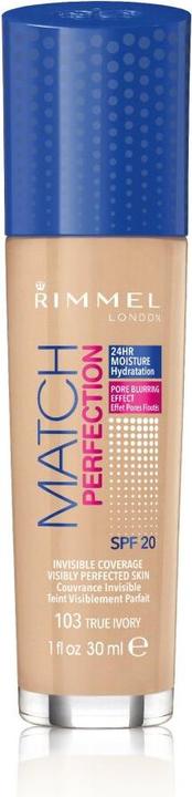 Actual product image Rimmel London Match Perfection SPF20 (103 True Ivory)