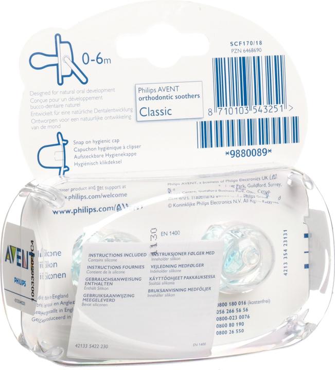 Produktbild Philips Avent Schnuller (2 x, bis 6 Monate)