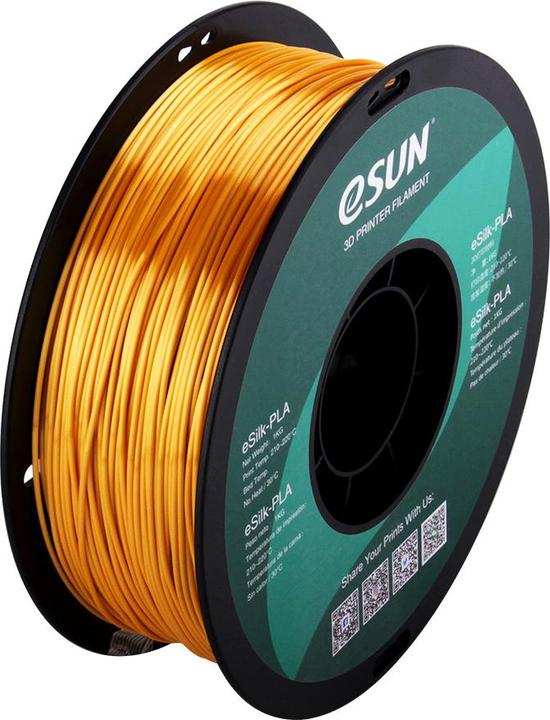 Immagine prodotto eSUN Filamento 3D eSilk-PLA 1,75 mm Oro 1 kg (PLA, 1.75 mm, 1000 g, Giallo)