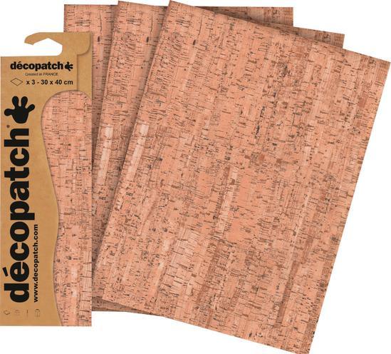 Image du produit Décopatch Papier "liège", 3 pièces (20 g/m², 30 x 39 cm, 3 x)
