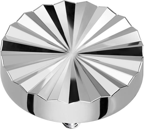 Star Piercing Dermal Anchor Diamantschliff Scheibe rund silber (ohne Messing, Titan G23)