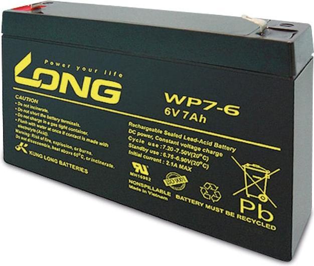 Kung Long Blei-Akkumulator WP7-6, 6 V-/7 Ah (6 V, 7 Ah)