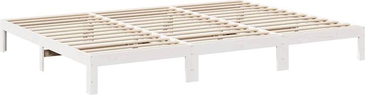 Produktbild VidaXL Familienbett ohne Matratze Weiss 240x200 cm Massivholz Kiefer Bett (240 x 200 cm)