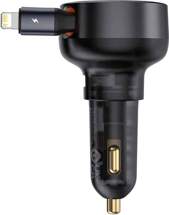 Produktbild Baseus Enjoyment Pro Car Charger U+Retractable iP Cable 55W Cluster - Black