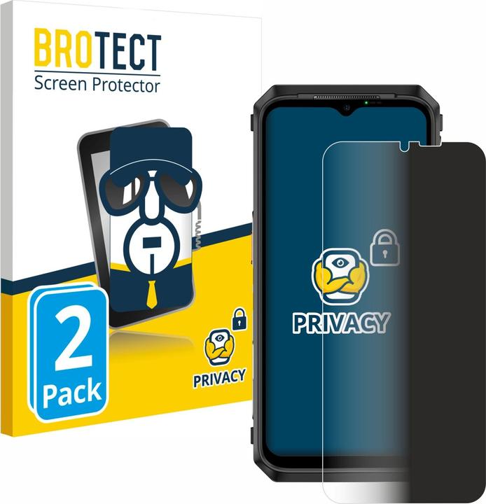 Immagine prodotto BROTECT Pellicola privacy antispia Pellicola di protezione dalla luce blu (2 Pezzo/i, Ulefone Power Armor 18T)
