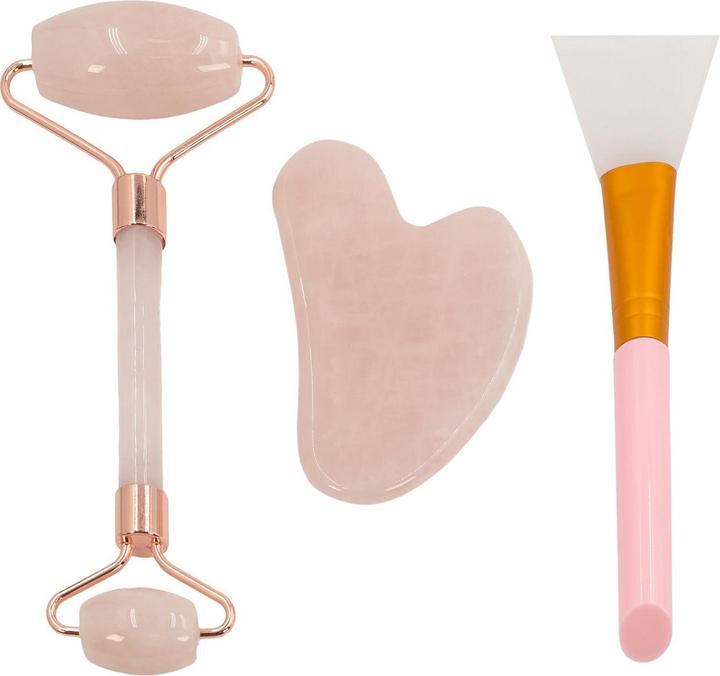 Intirilife Gua Sha Gesichtsmassage Gesichtsroller (3tlg-Set)