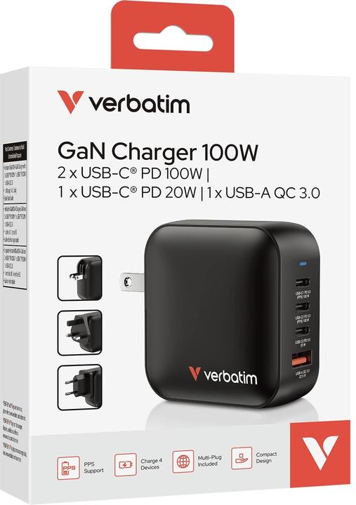 Produktbild Verbatim Mini GaN Ladegerät (100 W)