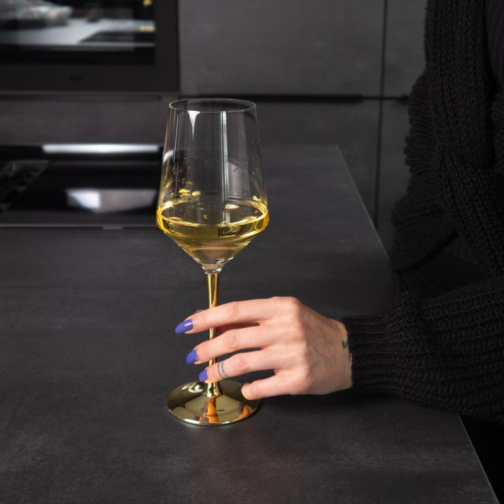 Produktbild Intirilife Wein Glas Set für Rotwein Weisswein (38 cl, 6 Gläser, Weissweingläser, Rotweingläser, Weingläser Set)
