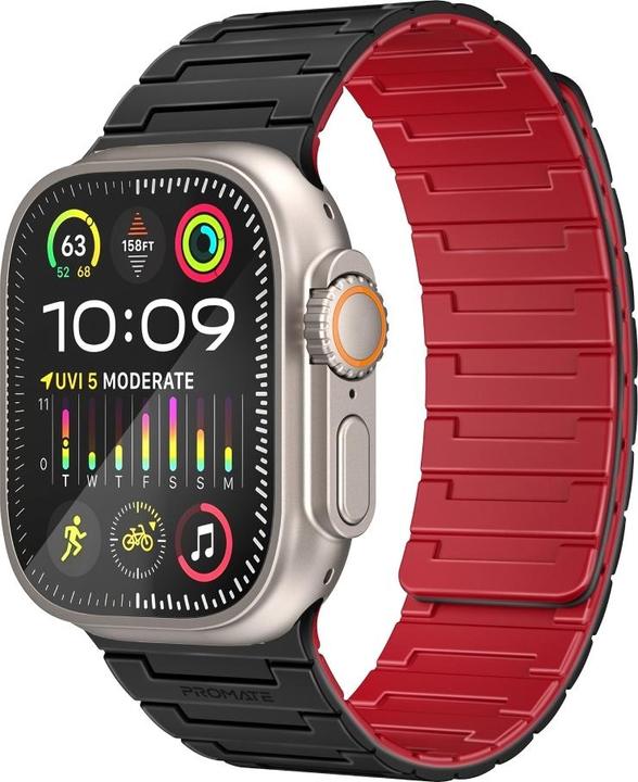 ProMate MagBand-MS Black Apple Watch Armband (44 mm, 49 mm, 45 mm, 42 mm, Silikon)