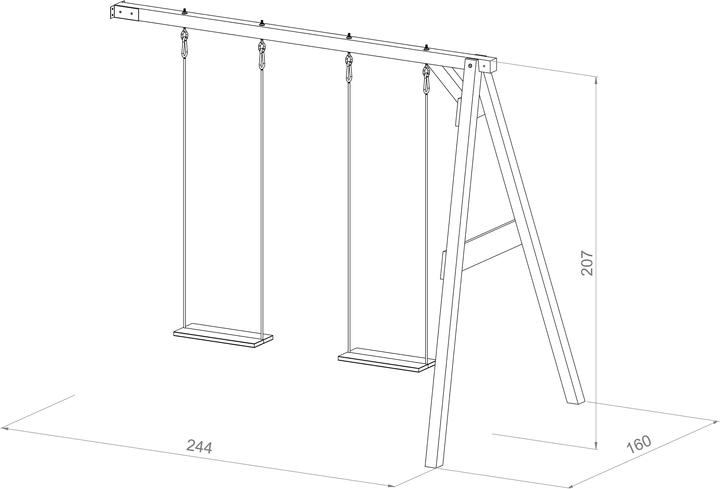 Actual product image Axi Double Attachment Swing Grey/White