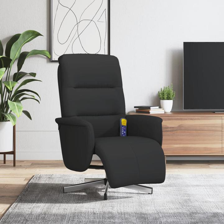 Actual product image VidaXL Massage chair with footrest black fabric, colour