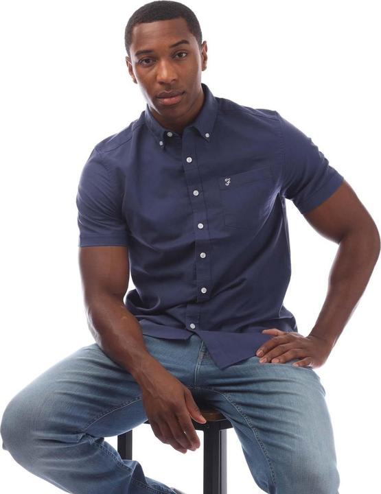 Actual product image Farah Mens Drayton Short-Sleeved Shirt (S)