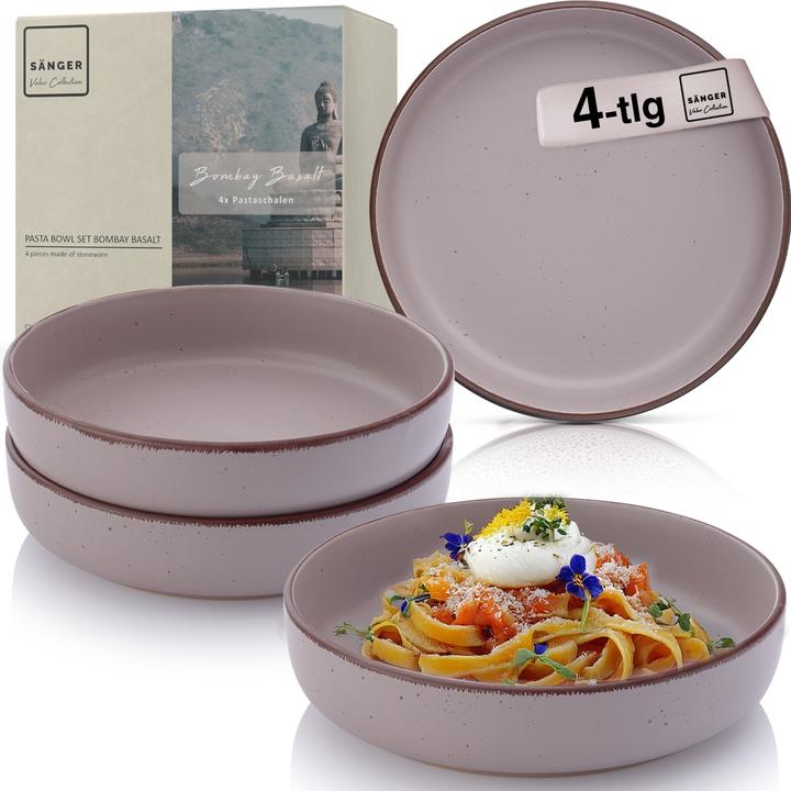 Sänger Pastaschalen Set Bombay Basalt (4 x, 20.50 cm)