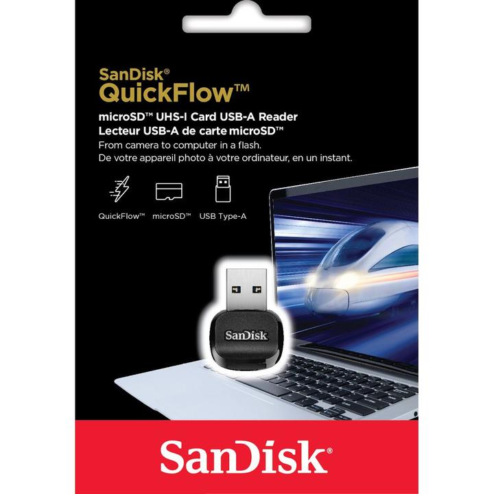 Productafbeelding SanDisk QuickFlow microSD-kaart USB-A lezer (USB-C 3.2 Gen 1)