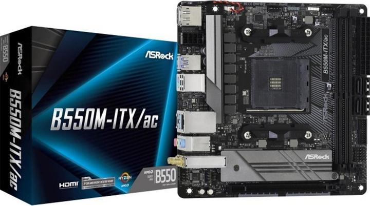 Actual product image AsRock B550M-ITX/ac (AM4, AMD B550, Mini-ITX)
