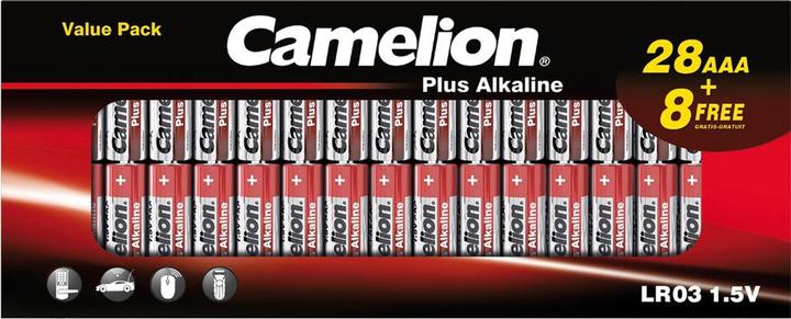 Produktbild Camelion Batterie Plus Alkaline LR03 Micro AAA 28+8 Stk. (8 Stk., AAA, 1250 mAh)