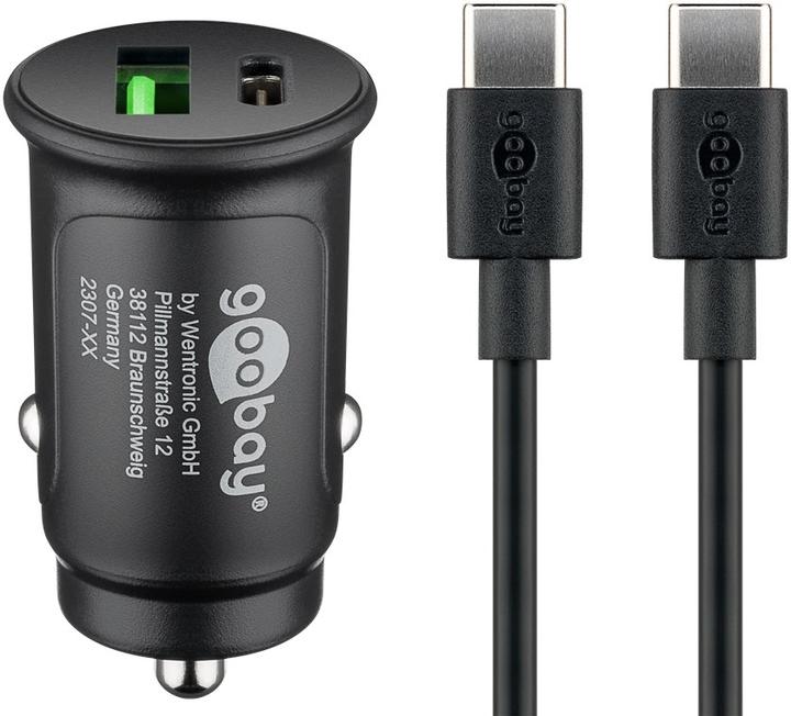 Goobay Dual-USB Auto-Schnellladeset USB-C 27 W